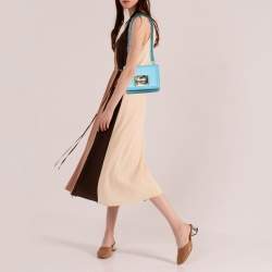 Dolce & Gabbana Blue Leather Joy Therapy Lola Studded Shoulder Bag
