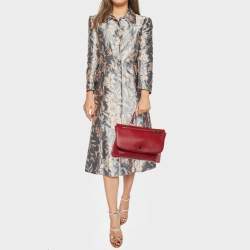 Dolce & Gabbana Red Leather Zipper Flap Top Handle Bag