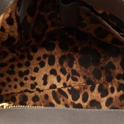 Dolce & Gabbana Grey Leather Maxi Miss Sicily Top Handle Bag