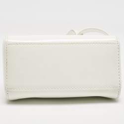 Dolce & Gabbana Bambino White Patent Leather Mini Miss Sicily Top Handle Bag