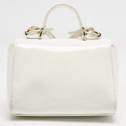 Dolce & Gabbana Bambino White Patent Leather Mini Miss Sicily Top Handle Bag