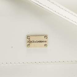 Dolce & Gabbana Bambino White Patent Leather Mini Miss Sicily Top Handle Bag