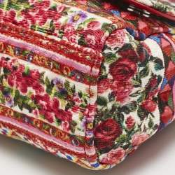 مملوكة مسبقًا Dolce & Gabbana Bambino Red/Multicolor Fabric Mini Miss Sicily Top Handle Bag