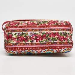 مملوكة مسبقًا Dolce & Gabbana Bambino Red/Multicolor Fabric Mini Miss Sicily Top Handle Bag