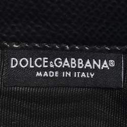 Dolce & Gabbana Black Leather Long Zip Card Case