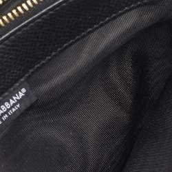 Dolce & Gabbana Black Leather Long Zip Card Case