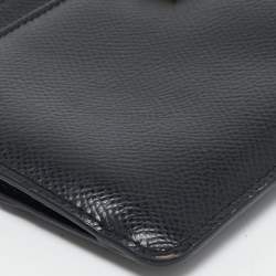 Dolce & Gabbana Black Leather Long Zip Card Case