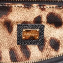 Dolce & Gabbana Black Leather Flap Continental Wallet