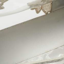 Dolce & Gabbana White Python and PVC Large Miss Sicily Top Handle Bag