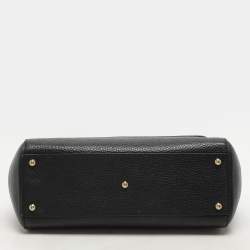 Dolce & Gabbana Black Leather Miss Sicily Top Handle Bag