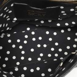 Dolce & Gabbana Black Leather Miss Sicily Top Handle Bag