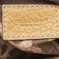 Dolce & Gabbana Tan Leather Tassel Satchel