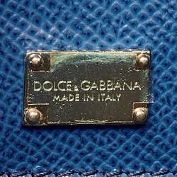 Dolce & Gabbana Blue Leather Small Miss Sicily Tote