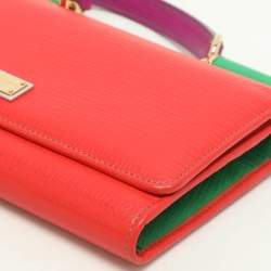 Pre Owned Dolce & Gabbana Multicolor Leather Miss Sicily Von Chain Clutch