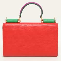 Pre Owned Dolce & Gabbana Multicolor Leather Miss Sicily Von Chain Clutch