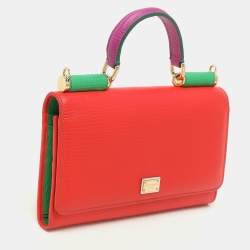 Pre Owned Dolce & Gabbana Multicolor Leather Miss Sicily Von Chain Clutch