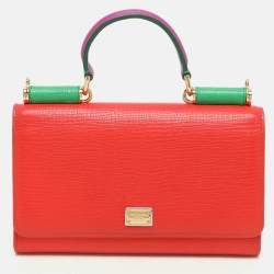 Pre Owned Dolce & Gabbana Multicolor Leather Miss Sicily Von Chain Clutch