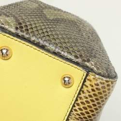 مملوكة مسبقًا Dolce & Gabbana Multicolor Python and Leather Limited Edition Medium Miss Sicily Top Handle Bag