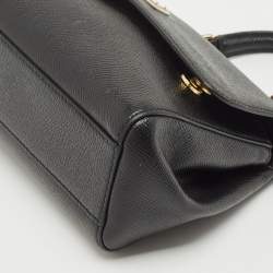 Pre Owned Dolce & Gabbana Black Leather Small Miss Sicily Top Handle Bag