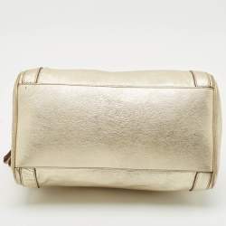 Dolce & Gabbana Gold Leather Miss Easy Way Boston Bag