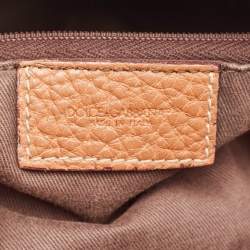 Dolce & Gabbana Gold Leather Miss Easy Way Boston Bag
