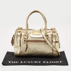 Dolce & Gabbana Gold Leather Miss Easy Way Boston Bag
