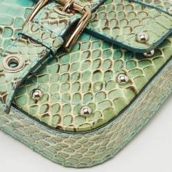 Dolce & Gabbana Green Python Chain Clutch