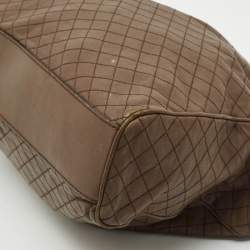 Dolce & Gabbana Dark Beige Quilted Leather Lily Glam Tote