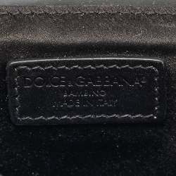 Dolce & Gabbana Black Patent Leather Micro Miss Sicily Crossbody Bag