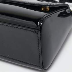 Dolce & Gabbana Black Patent Leather Micro Miss Sicily Crossbody Bag