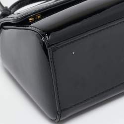 Dolce & Gabbana Black Patent Leather Micro Miss Sicily Crossbody Bag