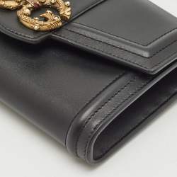 Dolce & Gabbana Black Leather DG Amore Clutch Bag