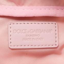Dolce & Gabbana Pink Floral Print Nylon Belt Bag