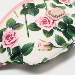 Dolce & Gabbana Pink Floral Print Nylon Belt Bag