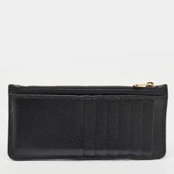 Dolce & Gabbana Black Leather Zip Long Card Holder