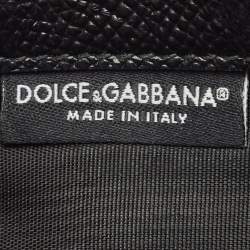 Dolce & Gabbana Black Leather Zip Long Card Holder