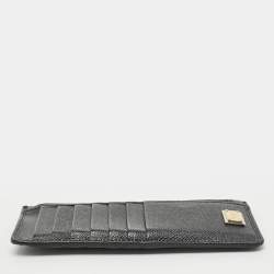 Dolce & Gabbana Black Leather Zip Long Card Holder