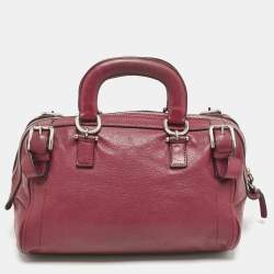 Dolce & Gabbana Red Leather Miss Easy Way Satchel