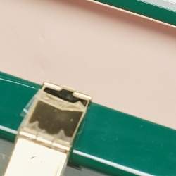 Dolce & Gabbana Green Resin Color Pencil Box Clutch