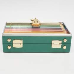 Dolce & Gabbana Green Resin Color Pencil Box Clutch