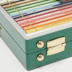Dolce & Gabbana Green Resin Color Pencil Box Clutch