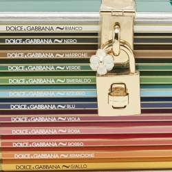 Dolce & Gabbana Green Resin Color Pencil Box Clutch