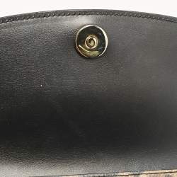 مملوكة مسبقًا Dolce & Gabbana Brown Leopard Print Coated Canvas Dauphine Wallet On Chain