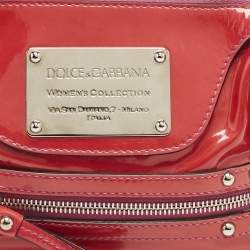 Dolce & Gabbana Red Patent Leather Miss Easy Way Wristlet Clutch