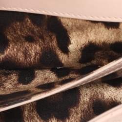 Pre Owned Dolce & Gabbana Nude Pink Quilted Leather Mini Miss Sicily Top Handle Bag