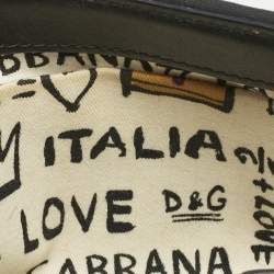 Dolce & Gabbana Black Neoprene Small Miss Sicily Top Handle Bag