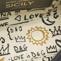 Dolce & Gabbana Black Neoprene Small Miss Sicily Top Handle Bag