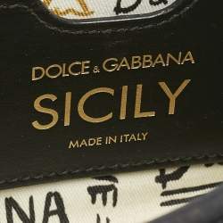 Dolce & Gabbana Black Neoprene Small Miss Sicily Top Handle Bag