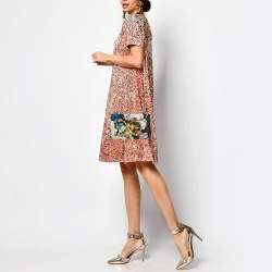 Dolce & Gabbana Multicolor Floral Satin and Leather Small DG Girls Shoulder Bag