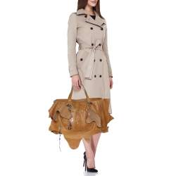 Dolce & Gabbana Brown Leather Embellished Tote